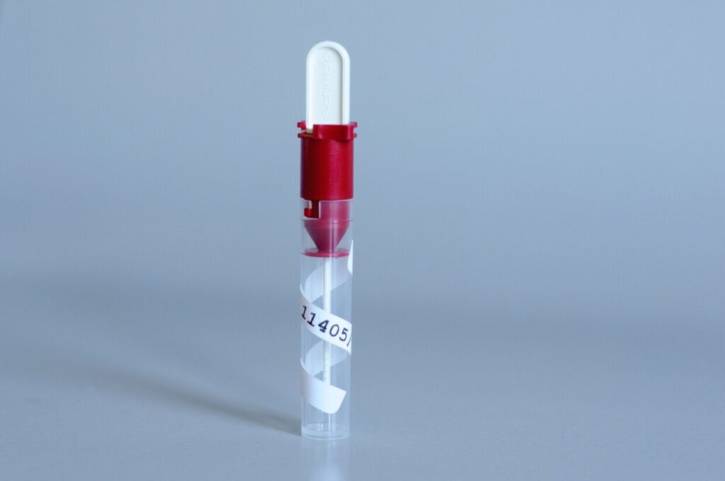 ScheBo Quick-Prep mintavételi cső az otthoni béldaganat-szűréshez